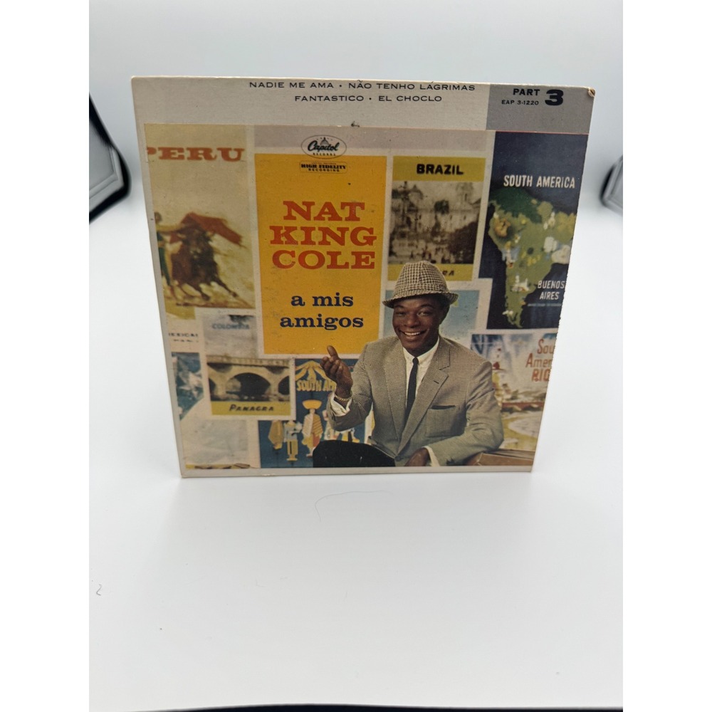 Nat King Cole A Mis Amigos Part 3 7" Vinyl EP Capitol EAP 3-1220 Latin Jazz 45 3